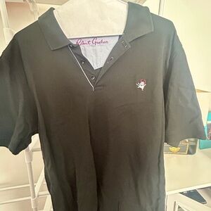 Robert Graham Dark Polo with Embroidered Detail
